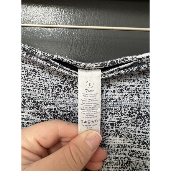 Ivivva By Lululemon Black Gray Size 8 Athletic Leggings - Picture 3 of 5